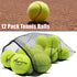 12 Pack Magicorange Tennis Balls, Advanced Training Tennis Balls Practice Balls, Come with Mesh Bag for Easy Transport