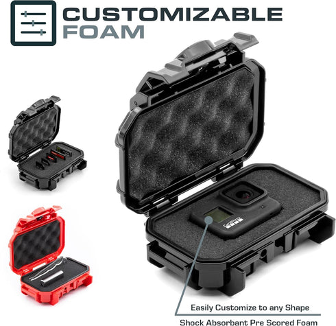 Seahorse 52 Waterproof Dry Box - Hard Protective Micro Case, IP67 Waterproof/Lockable/Airtight for Earbuds and Small