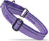 Hyhug Pets Reflective Dog Collar with Jacquard Weave Solid Color Nylon for Daily Walking and Training (Small, Ultra
