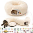 Cat Tunnel Bed with 40 Pcs Interactive Cat Toys, Cat Tube with
