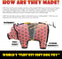 TUFFY - World's Tuffest Soft Dog Toy - Funny Food- Squeaker -Multiple Layers. Made Durable, Strong & Tough. Interactive
