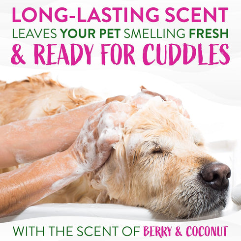 TropiClean Berry & Coconut Deep Cleansing Dog Shampoo | Natural Pet Shampoo | Deodorizing | 20 oz.