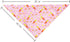 Easter Day Dog Bandana - Holiday Bunny and Carrot Scarfs for Small Medium Large Dogs Cats (Hoppy Hour/Pink, Small)