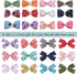 PET SHOW 20Pairs Big Dog Hair Bows with Rubber Band for Small Medium Large Dogs, Pink Blue Grooming Accessories