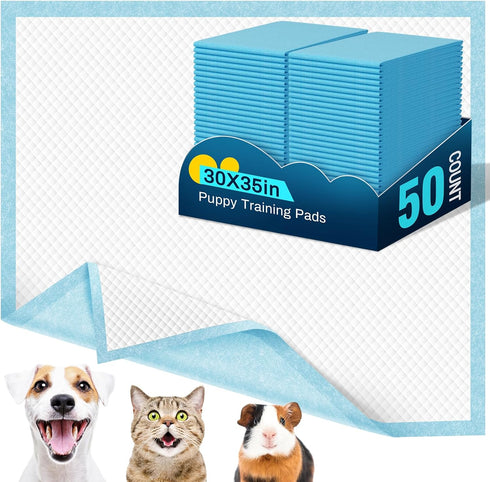 VJJ Puppy Pads XL 30"x35", 50 Count Pee Pads for Dogs Large