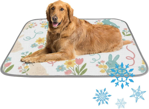 imiBBWQu Dog Cooling Mat Easter Bunny Double-Sided Dog Cooling Mat Washable Cat Pad