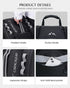 Ski Boots Bag 54L, Fully Padded Backpack for Snowboard Gear, Water-Resistant Travel Luggage with PVC Bottom Pockets