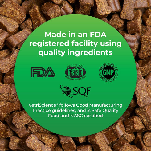 VetriScience Derma Strength Healthy Skin and Coat Chews for Dogs, 70 Chews with Omega 3, 6, 9