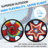 Outdoor Two Soft Frisbee Throwing Disc, Flying Disc for Man and Woman in Yard, Beach, Lawn, Camping, Pool (Neon Lamp +
