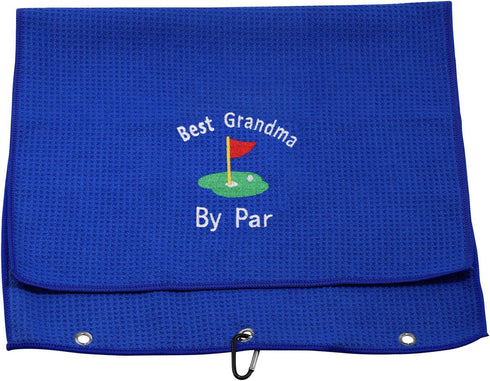 JXGZSO Grandma Golf Towel, Embroidered Gift for Best Grandma by Par Golf Towel