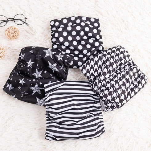 4 Pack CuteBone Dog Diapers Male Puppy Wraps Reusable Doggie Belly Bands for Male Dogs Small Medium Large