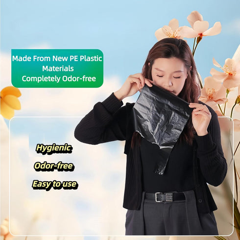 100 Count (100) Black Small T-Shirt Trash Bags with Handles,Perfect for Dogs&Cats Poop Bags,Car Trash Bags