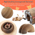 Magic Organ Cat Scratching Board with Toy Bell Ball, Foldable Cat Claw Grinding Pad for Kitty (Black)