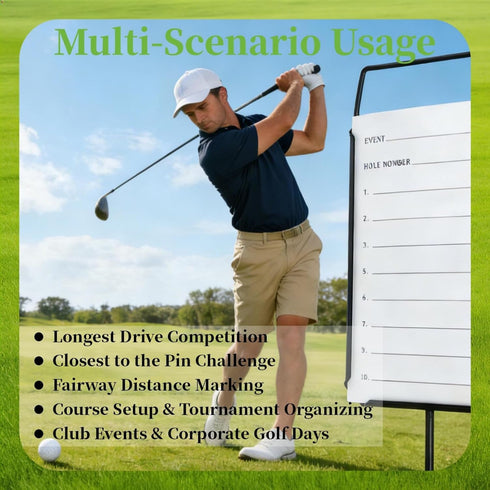 4 Pack 50 4 Steel Longest Drive and Closest to the Pin Marker, Golf Metal Proximity/Course Distance/Fairway Distance