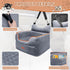 25lbs-Elevated Dog Car Seat - Memory Foam Dog Booster Seat for Small Dogs Up to Pet Car Seat with Storage Pockets