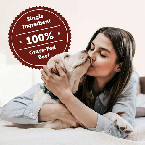 4 Oz FOUR LEAF ROVER Beef Heart Dog Treats - Grass Finished New Zealand Beef Heart - Raw Freeze Dried Single