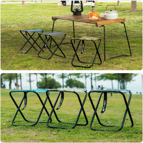 3F UL Gear 7075 0.9lbs Camping Stool, Folding Stool with Carry Bag, Upgraded Aluminum Alloy and Stainless Steel