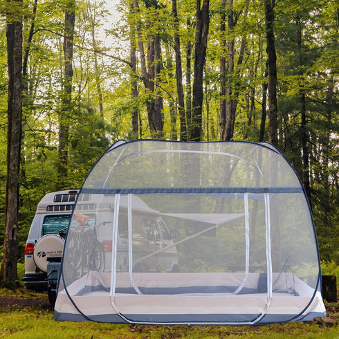 Pop Up Mosquito Net Tent for Beds, Portable Foldable Mosquito Netting with Net Bottom for Kids Indoor Outdoor