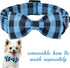 Unique Style Paws Cotton Dog Collar - Bow Puppy Collar with Black Blue Grid for Small Medium Large Dogs