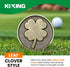 K9King Lucky 4 Leaf Clover Golf Ball Marker and Magnetic Hat Clip, Unique Shamrock Golf Accessories