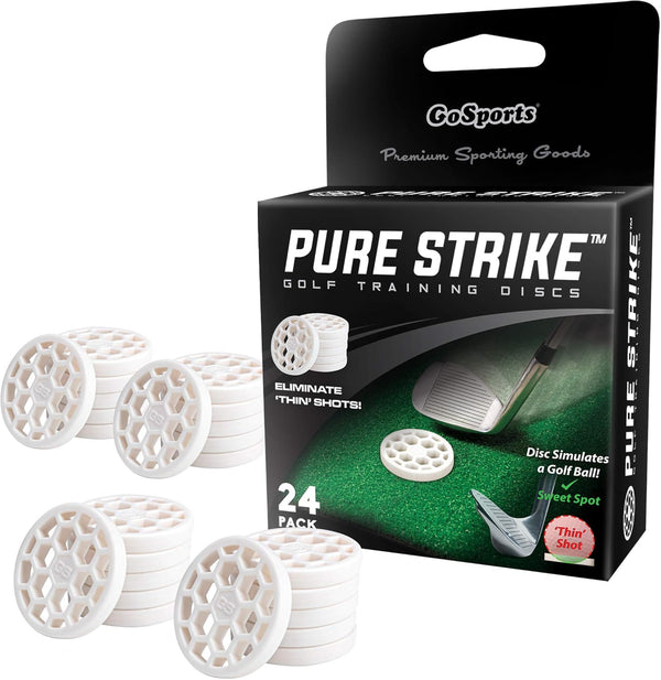 GoSports Golf Pure Strike Training Discs 24 Pack - Eliminate Thin Shots!