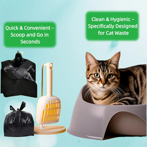 200 Count (200) Black Small T-Shirt Trash Bags with Handles,Perfect for Dogs&Cats Poop Bags,Car Trash Bags