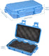 Waterproof Shockproof Box, Plastic Protective Hard Case for Outdoor Survival, Airtight Storage Container (S, Blue)