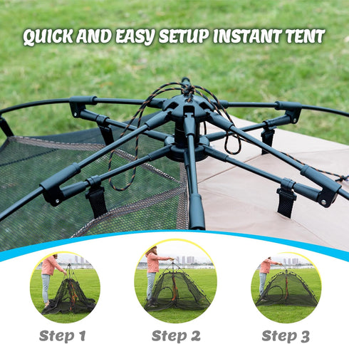 Quickup Pop Up Cat Tent for Outside, X-Large Catio & Cat Enclosure with Fish-Shaped Cat Mat, Portable Outdoor Cat