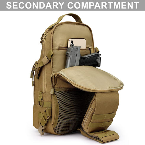G4Free EDC Tactical Sling Bag Backpack, Molle Chest Shoulder Assault Pack, Outdoor Daypack