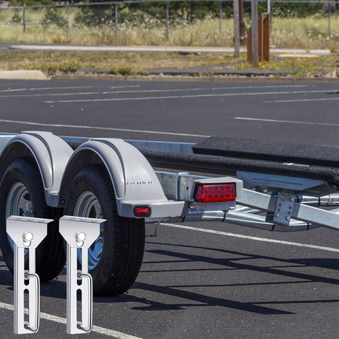 Pelopy 8" Top Bunk Bracket Kit for Boat Trailer, Swivel Bracket & Bolster Boards Sets with Hardware
