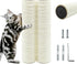 Cat Scratching Post Replacement Pole, 2 PCS 11.81in Natural Sisal Parts with M8 Screws for Refurbishment