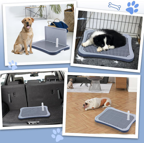 20 15.4 1.4 inch Pee Pad Holder, Indoor Potty Tray for Puppy and Small Size Dog with Pee Wall, Non-Skid Feet, * *