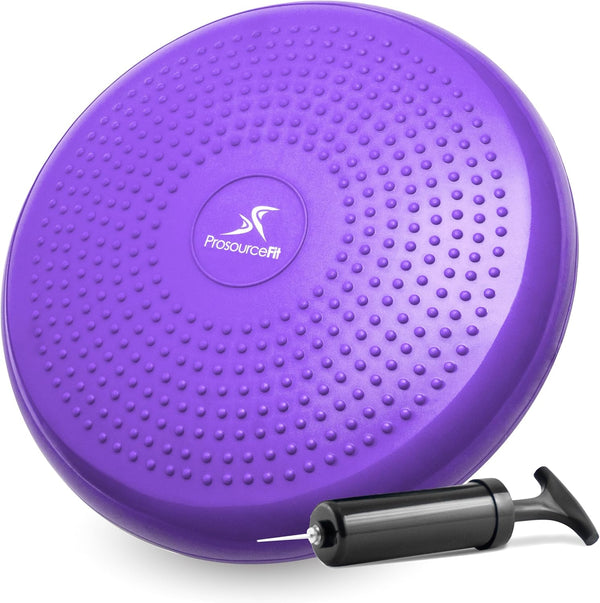 ProsourceFit Core Balance Disc Trainer - 14” Diameter with Pump for Improving Posture, Fitness, Stability