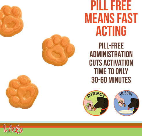 Licks Pill-Free Dog Allergy Relief Gummies - Omega 3, Turmeric Supplement for Itch Relief - 90 Gummies
