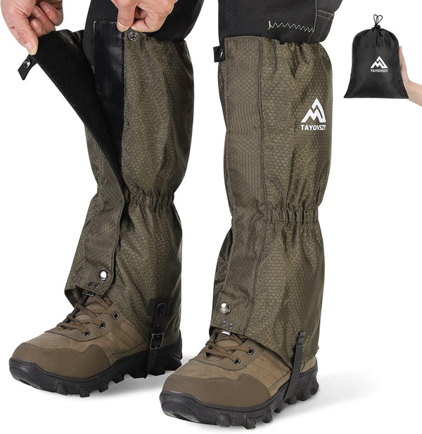 Waterproof and Breathable Gaiters for Hiking – Adjustable Lightweight Shoes Gaiters for Men and Women