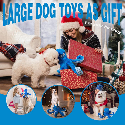 LEGEND SANDY Dog Toys for Aggressive Chewers - Large Interactive Squeaky Tug of War Dog Toy, Crinkle Dog Toy