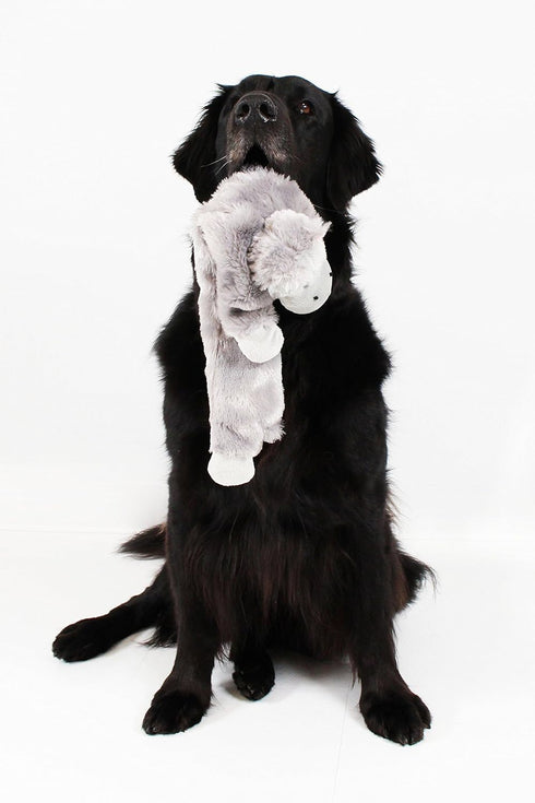 Midlee Hippo Stuffingless Dog Toy - 21"