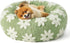 Lesure Donut Small Dog Bed - Cute Modern Round Cat Beds for Indoor Cats, Calming Pet Beds with Jacquard Shaggy Plush,