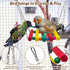 PINVNBY Bird Parakeet Toys, Bird Rope Ladder Swing Hammock Toys, Natural Wood and Rope, Parakeet Cage Accessories for