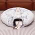 Plush Cat Tunnel with Cat Bed for Indoor Cats, Multifunctional Donut Tunnel for Small Medium Large Cats, Kittens,