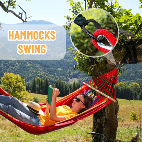 Locking Carabiner Clips Heavy Duty, 12kN (2697 lbs), Lightweight for Keys, Hammocks, Camping, Outdoor