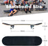 Skateboard, 31 x 8 Inch Complete Skateboard, 8-Layer Maple Wood Deck Double Kick for Kids, Teens, Adults