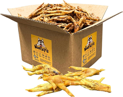 Woofley's Chicken Feet (100 Count)- Chicken Feet Dog Treats - Natural Dog Chews