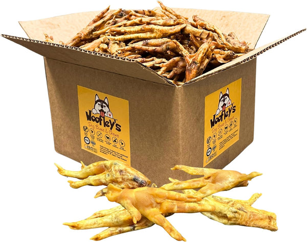Woofley's Chicken Feet (100 Count)- Chicken Feet Dog Treats - Natural Dog Chews