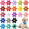 Reginary 20 Pcs Dog Collar Flowers, 3.35 Inch Multi Color Bow Ties for Puppy Dog Cat Collar Grooming Accessories