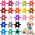 Reginary 20 Pcs Dog Collar Flowers, 3.35 Inch Multi Color Bow Ties for Puppy Dog Cat Collar Grooming Accessories