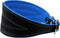 Real Leather Extra Wide Padded Tapered Dog Collar - Glossy Black for Greyhound, Saluki, Lurcher
