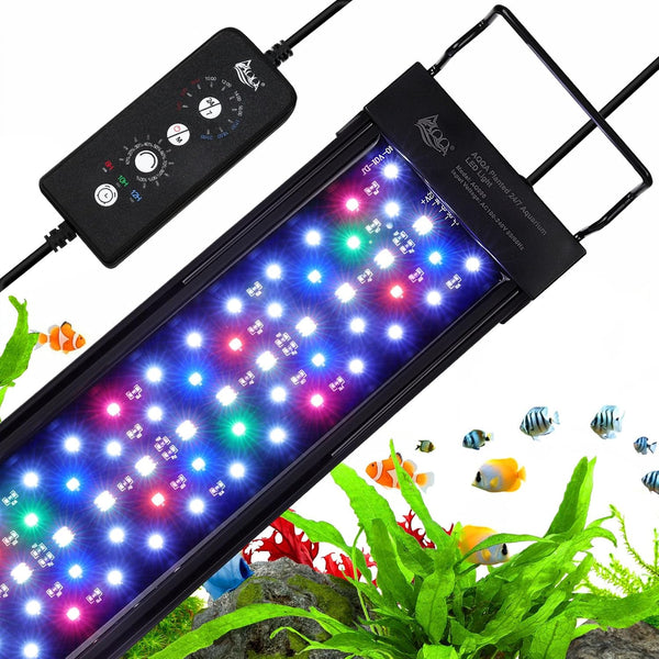 AQQA LED Aquarium Light, 24/7 Mode IP68 Waterproof Extendable Bracket Fish Tank