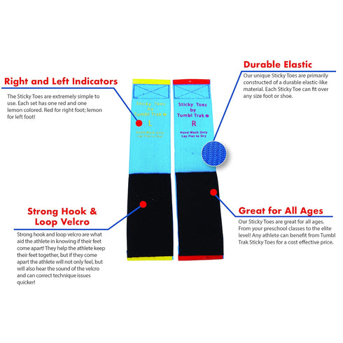 Tumbl Trak Sticky Toes Unisex Shoe Insert, Blue, for Ball of Foot Training