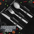 6 Set Set Backpacking Pcs Pure Titanium Fork Spoon Knife Camping Utensils Portable Titanium Cutlery, Lightweight Travel